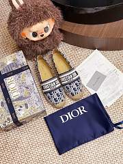 Dior Granville Espadrille Oblique Embroidered Cotton 01 - 1