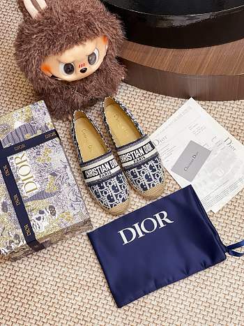 Dior Granville Espadrille Oblique Embroidered Cotton 01
