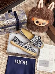Dior Granville Espadrille Oblique Embroidered Cotton 01 - 5