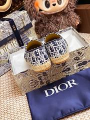 Dior Granville Espadrille Oblique Embroidered Cotton 01 - 4