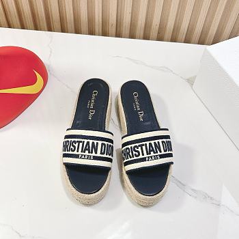 Dior Ivieta Dway Sandals In Navy Blue