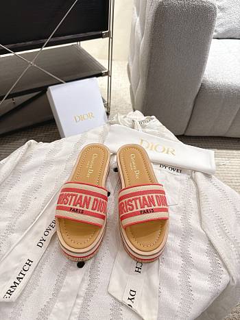 Dior Dway Slide Aquamarina 4.5 cm In Pink