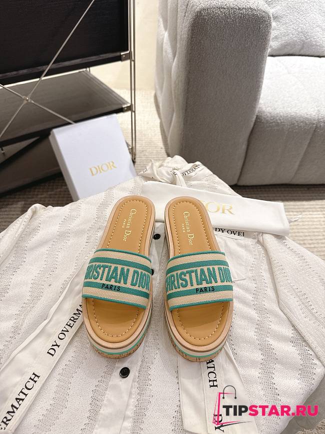 Dior Dway Slide Aquamarina 4.5 cm In Green - 1