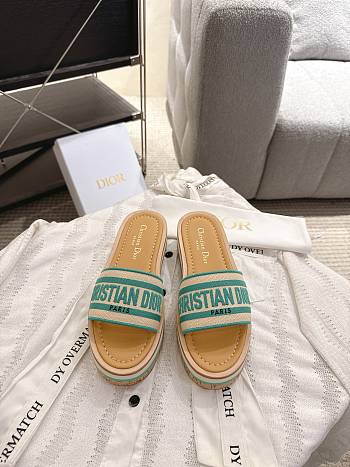 Dior Dway Slide Aquamarina 4.5 cm In Green