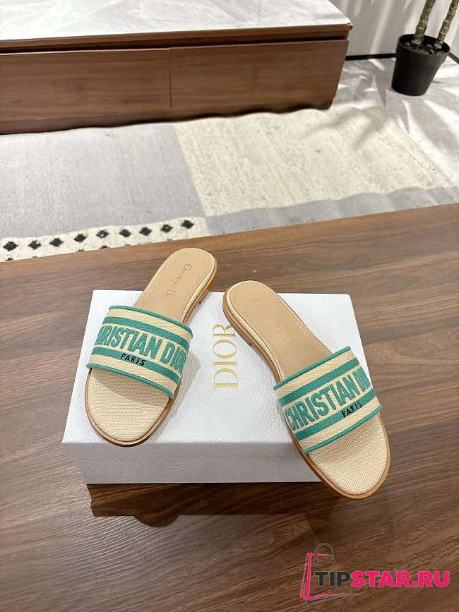 Dior Dway Slide Aquamarina In Green - 1