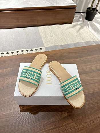 Dior Dway Slide Aquamarina In Green