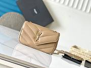 Ysl Saint Laurent Mini Loulou In Beige - 1