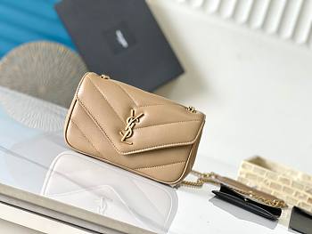 Ysl Saint Laurent Mini Loulou In Beige