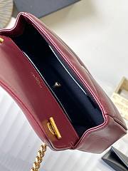 Ysl Saint Laurent Mini Loulou In Burgundy - 5