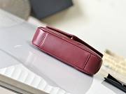 Ysl Saint Laurent Mini Loulou In Burgundy - 6