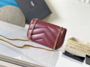 Ysl Saint Laurent Mini Loulou In Burgundy - 4
