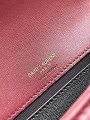 Ysl Saint Laurent Mini Loulou In Burgundy - 3