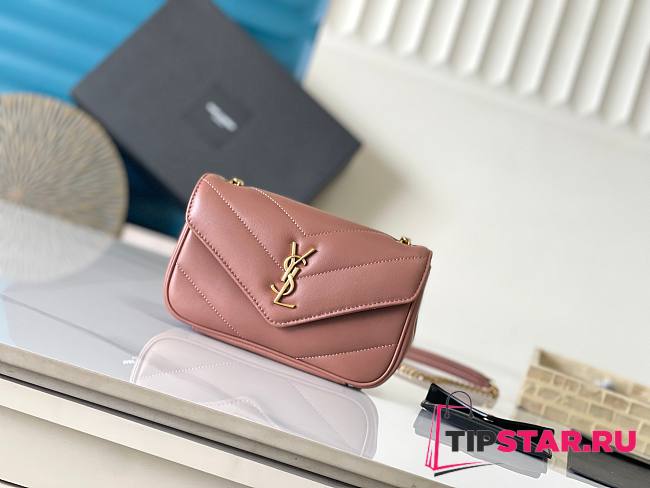 Ysl Saint Laurent Mini Loulou In Pink - 1