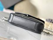 Ysl Saint Laurent Mini Loulou In Black Silver Hardware - 4