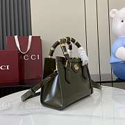 Gucci Diana small tote bag Forest green shiny - 5