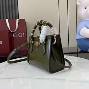 Gucci Diana small tote bag Forest green shiny - 3