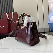 Gucci Diana small tote bag Rosso Ancora red shiny - 5