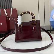 Gucci Diana small tote bag Rosso Ancora red shiny - 3