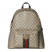 Gucci Ophidia medium backpack Beige and dark brown GG Monogram coated fabric - 1