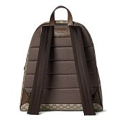 Gucci Ophidia medium backpack Beige and dark brown GG Monogram coated fabric - 5