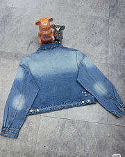 Prada Cropped Organic Denim Jacket - 4
