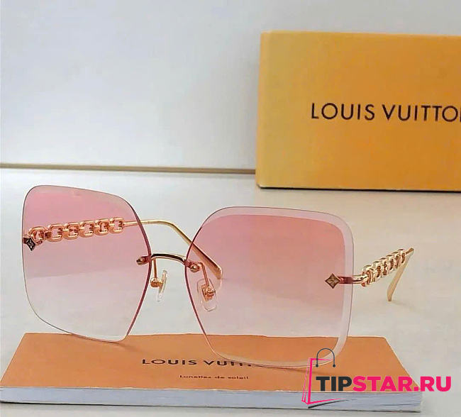 Louis Vuitton Jewel Square Sunglasses In Pink Gold - 1