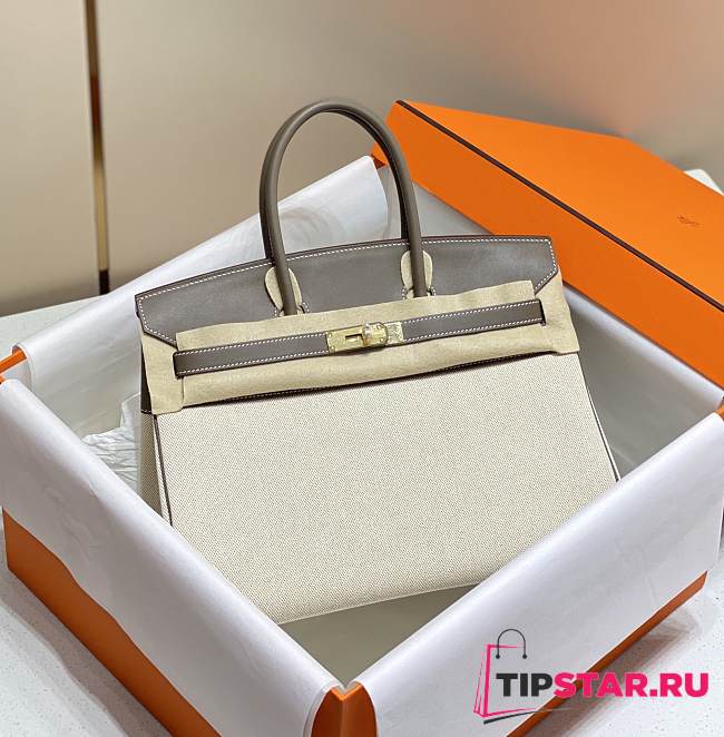 Hermes Birkin 35 Swift Leather In Gray - 1