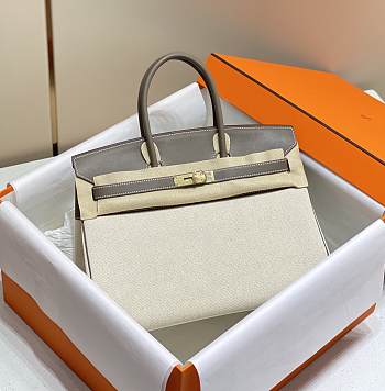 Hermes Birkin 35 Swift Leather In Gray