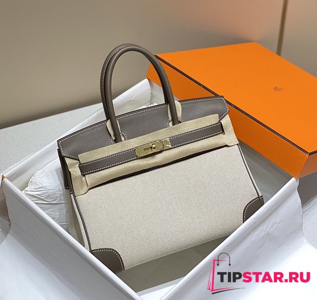 Hermes Birkin 30 Swift Leather In Gray - 1