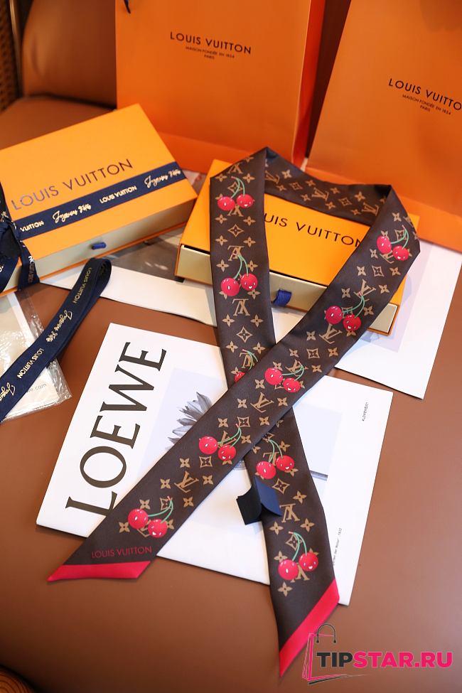 LV x TM Denim Cerise Headband Monogram - 1