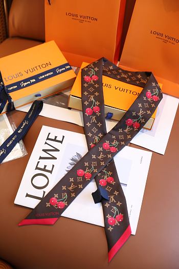 LV x TM Denim Cerise Headband Monogram