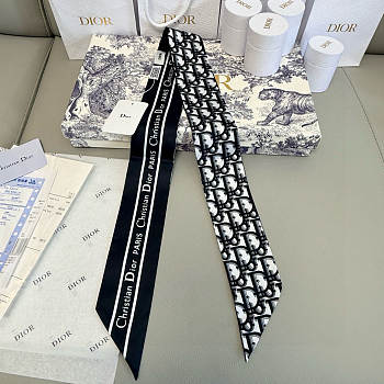 Dior Mitza Scarf Twilly Silk In Black