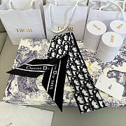 Dior Mitza Scarf Twilly Silk In Black - 5
