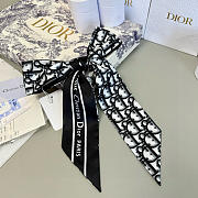 Dior Mitza Scarf Twilly Silk In Black - 2