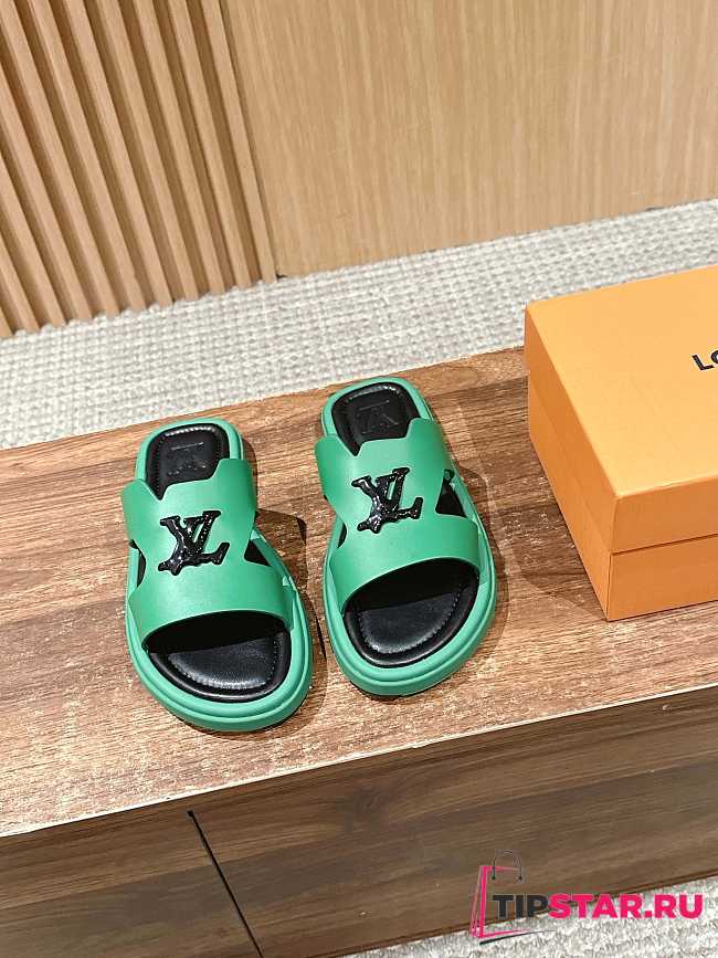Louis Vuitton Slippers In Green - 1