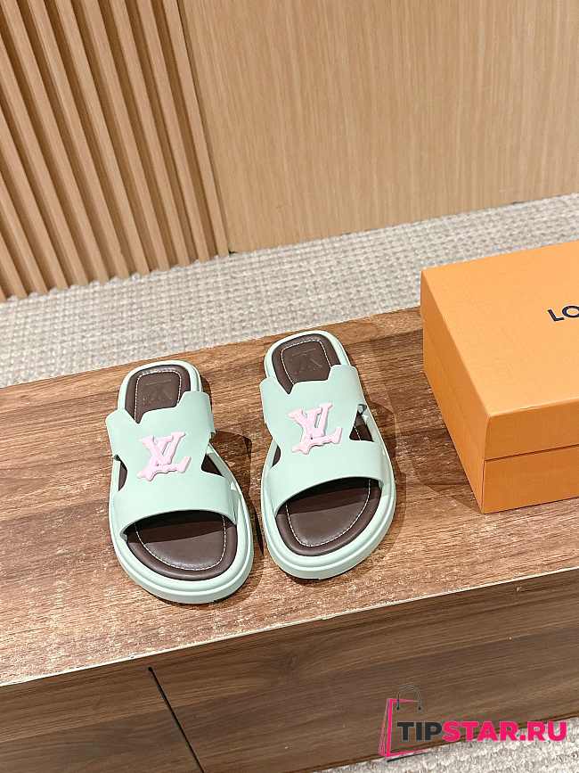 Louis Vuitton Slippers In Light Green - 1