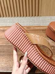 Chloe Thick-soled Height-enhancing Flip-flops In Brown - 6