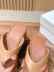 Chloe Thick-soled Height-enhancing Flip-flops In Brown - 2