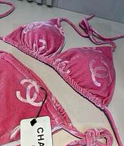 Chanel corduroy classic bikini three-piece set - 6