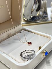 VCA Small Carnelian Clover Necklace Rose Gold - 2