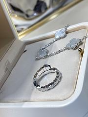 Bvlgari narrow version full diamond snake ring - 4