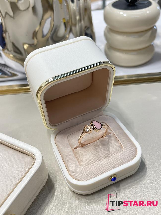 Chopard Pink Heart Diamond Ring Rose Gold - 1