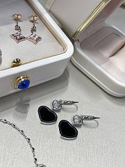 Chopard Black Onyx Heart Diamond Earrings - 3