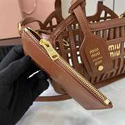 Miumiu Leather basket Cognac Color - 3