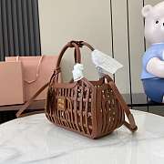 Miumiu Leather basket Cognac Color - 2