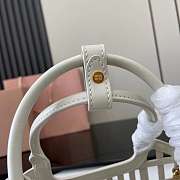 Miumiu Leather basket Chalk White Color - 6