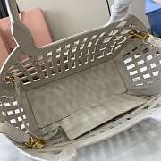 Miumiu Leather basket Chalk White Color - 4