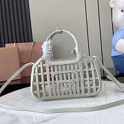 Miumiu Leather basket Chalk White Color - 3