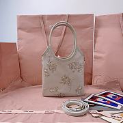Miumiu IVY embroidered gabardine bag Chalk color - 3