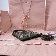 Miumiu Olive Green Ivy Embroidered Gabardine Bag - 3